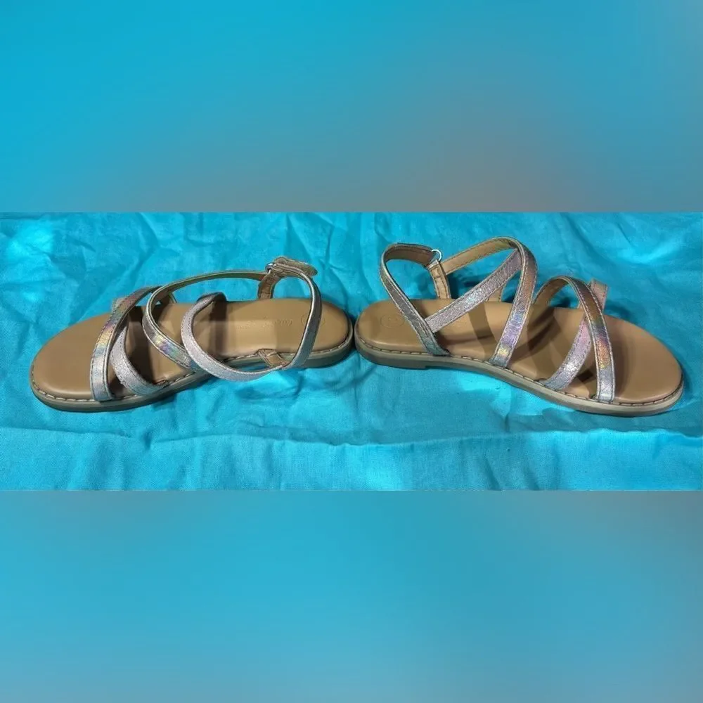 Cat & Jack Sandals Slip Ons Velcro Closure EPC Size 10 Excellent Preloved Condit